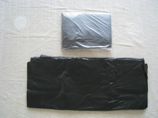 Bolsa de basura de plástico empacada suelta negra HDPE