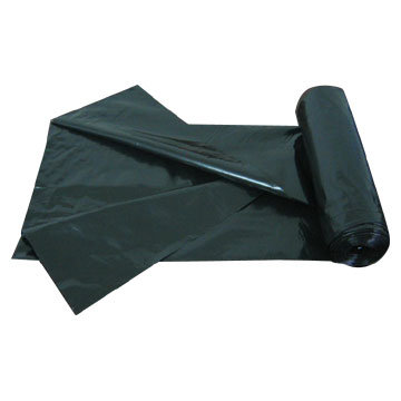 LDPE Black C Fold Bolsa de basura de plástico resistente