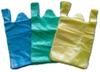 Bolso de manija de chaleco plástico liso HDPE
