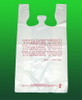 Bolsa de asa de chaleco de plástico impreso HDPE