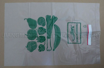 Bolsa de productos de frutas y verduras transparentes oxo-biodegradables de HDPE (FR07)