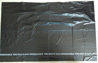 Bolsa plana oxo-biodegradable negra de HDPE (GF03)